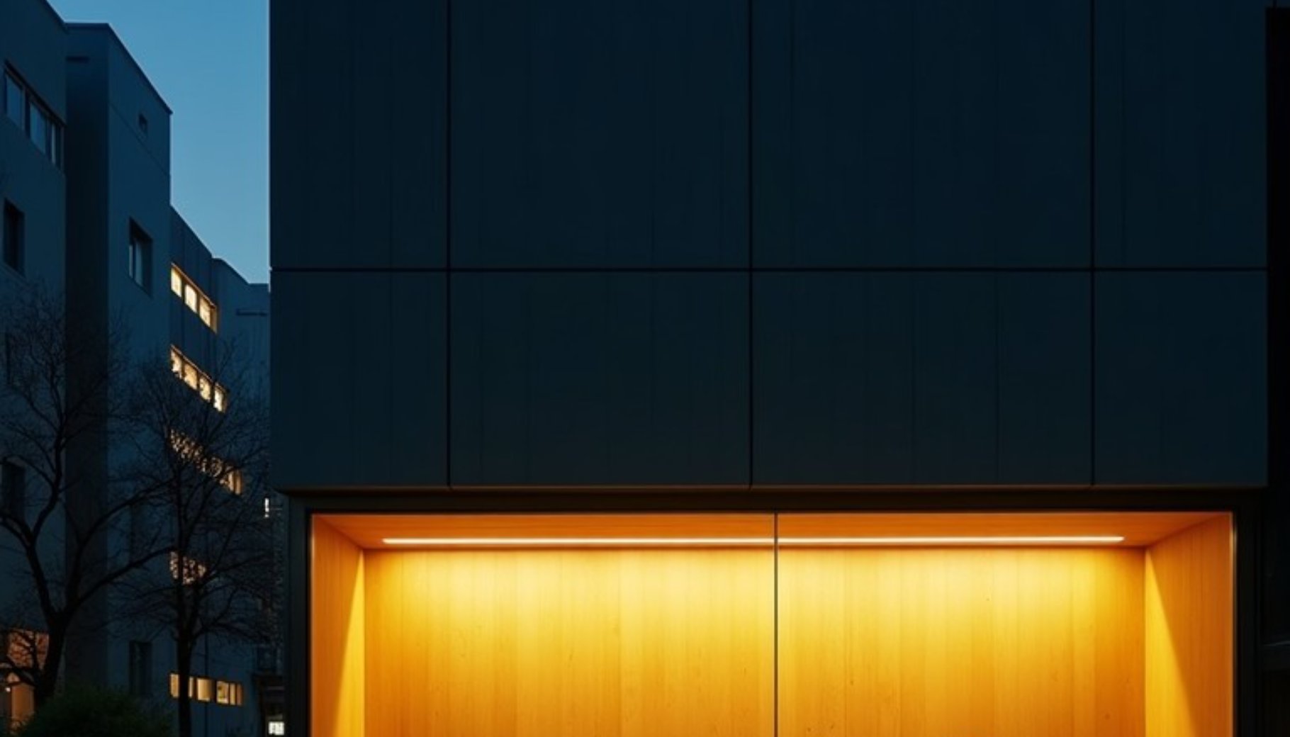Tokyo, dusk — the storefront knows the sky now.