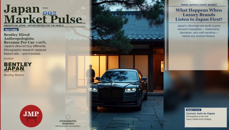 Bentley luxury vehicle Japan ethnographic market research approach