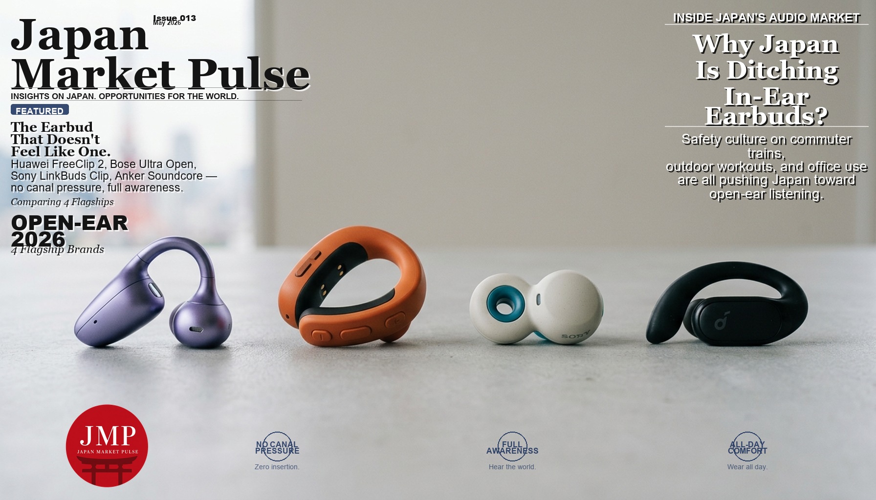 Four open-ear earbuds 2026 -- Japan Market Pulse Issue 013