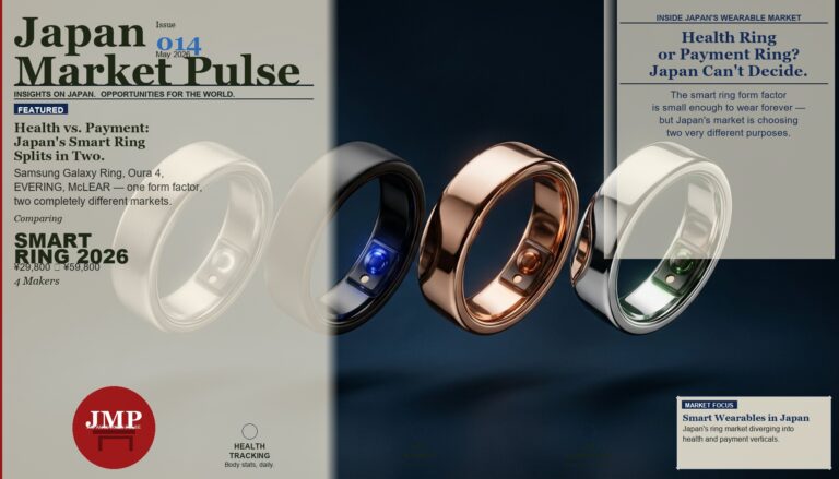 Four smart rings Japan 2026 — health tracking and payment wearables