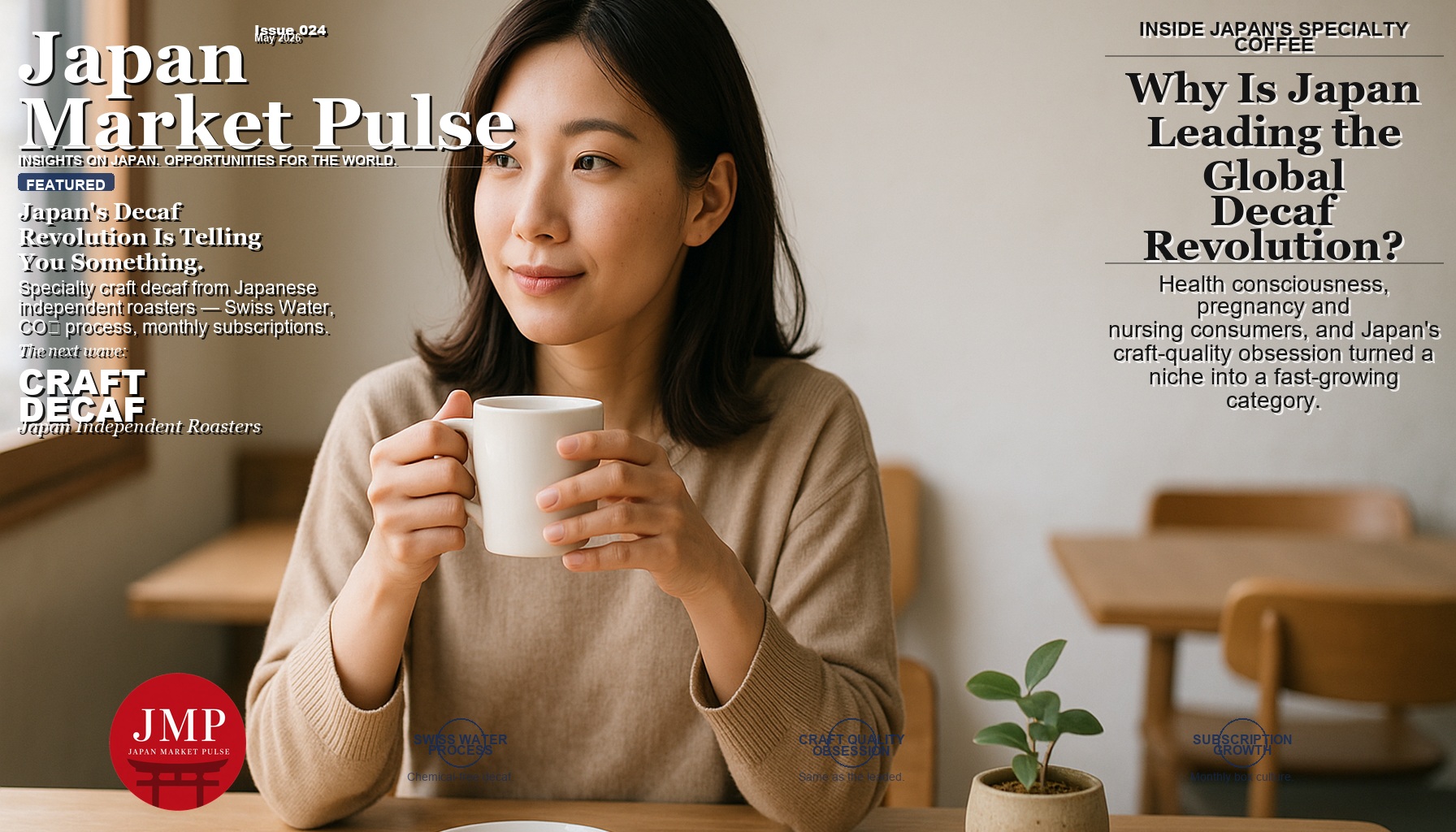 Barista performing a pour-over at a Tokyo specialty coffee bar