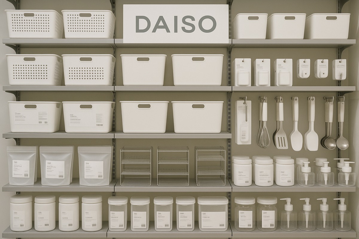 Daiso private label products on shelves