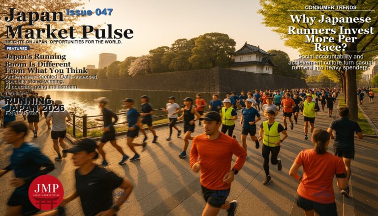 Early morning runners along Tokyo's Imperial Palace moat in golden light