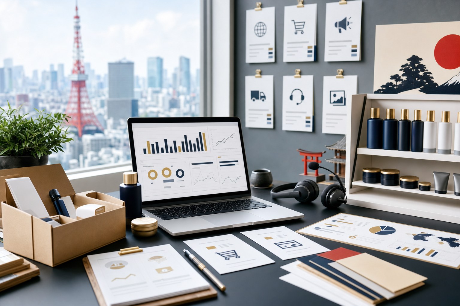 Japan launch operations dashboard for an overseas product brand
