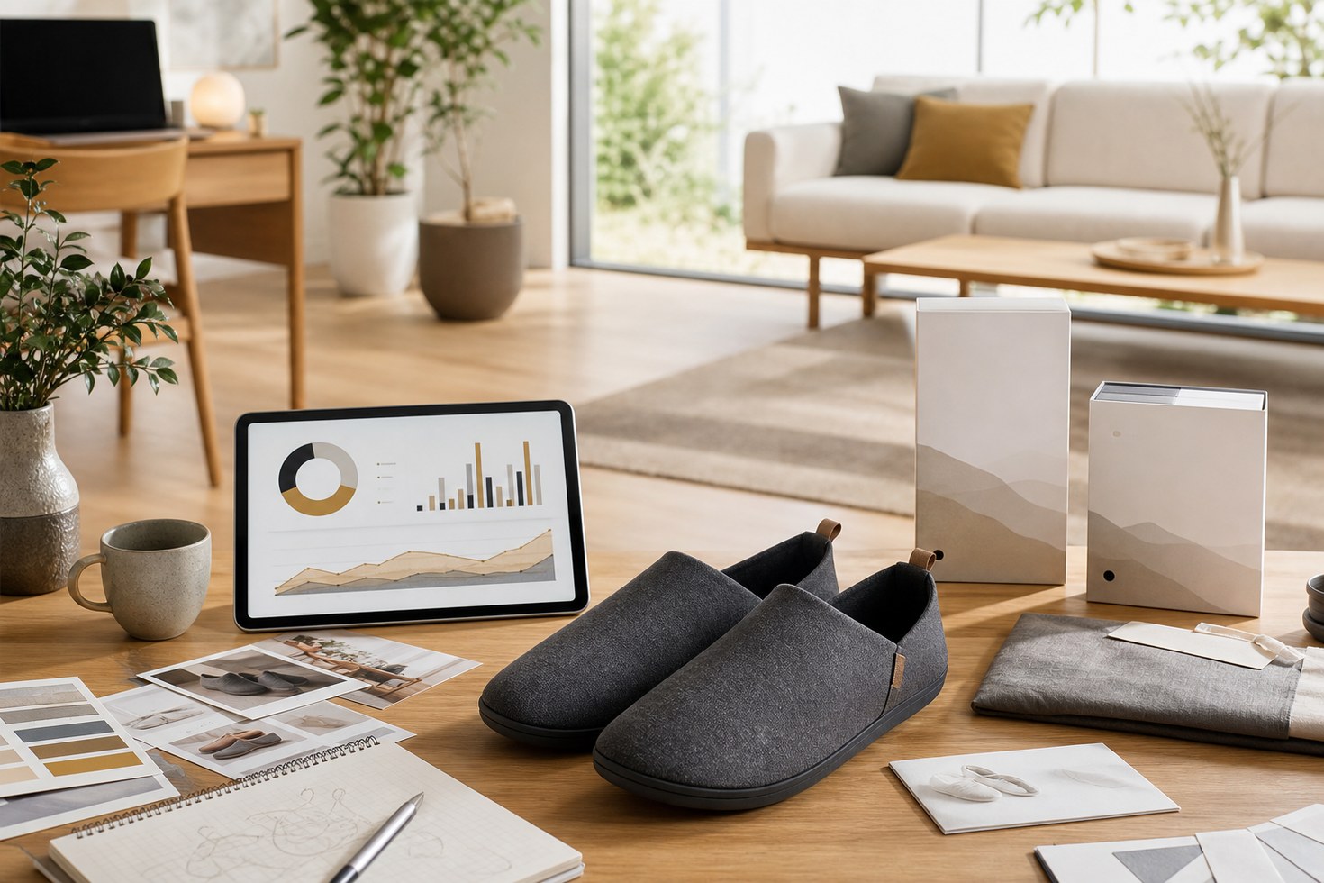 Lightweight room shoes launch proof visual for Japan